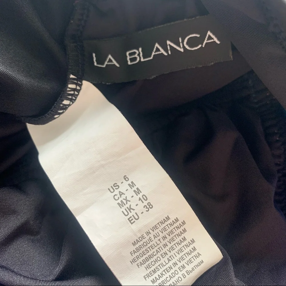 La Blanca Running Stitch Halter Tankini Top